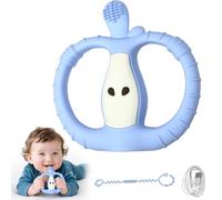 Massaggiagengive vibrante per bambini, giocattolo sensoriale per massaggio gengivale e stimolazione, senza BPA, giocattolo dentizione per bambini in silicone, per sensi e sviluppo della masticazione