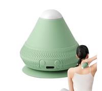 massaggiante riscaldante in silicone + PC 6,2 x 7,5 cm | rullo elettrico anti-stress con vibrazioni potenti, schiena, lombare, accessorio per yoga e sport per rilassamento muscolare della