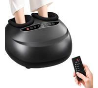 Massaggiapiedi, 5 Livelli Di Pressione, Telecomando E Touch Panel Black | Compressione Ad Aria 360°, Massaggio Profondo, 5 Modalità, 5 Intensità, Calore, 6 Timer, Telecomando, Fodere Lavabili