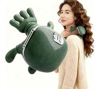 Massaggiatore 4D per collo e spalle con calore, impastare shiatsu e allungare le dita per tessuti profondi, senza fili, ricaricabile USB-C, per alleviare il mal di schiena, portatile per casa, ufficio