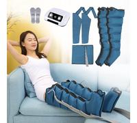 Massaggiatore a compressione ad aria per gambe per linfedema e sollievo dalla circolazione, massaggiatore per polpacci e cosce per gonfiore, recupero muscolare e rilassamento