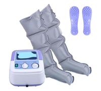 Massaggiatore a Compressione Aria per Gambe - Stivali Pressoterapia 4 Celle con Timer Regolabile - Sollievo per Gambe Pesanti, Migliora la Circolazione e Recupero Muscolare - Uso Domestico