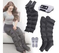 Massaggiatore a Compressione d'Aria 6 Celle per Corpo Intero - Apparecchio Massaggio Elettrico con Pressione Regolabile e Timer, Ideale per Gambe, Braccia e Vita per Rilassamento Muscolare