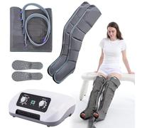 Massaggiatore a compressione per gambe, 8 intensità | Sistema di recupero con compressione ad aria elettrica a 3 timer, Stivali, Massaggiatore per drenaggio linfatico per braccia, vita e pie