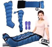 Massaggiatore a compressione per gambe | Sistema di recupero con compressione ad aria elettrica, stivali, 8 intensità | Massaggiatore per drenaggio linfatico a 3 timer | Macchina per massagg