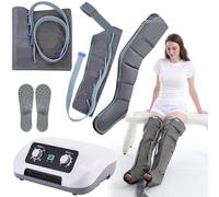 Massaggiatore a compressione per gambe | Sistema di recupero con compressione ad aria elettrica, stivali, 8 intensità | Massaggiatore per drenaggio linfatico a 3 timer | Macchina per massagg