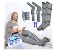 Massaggiatore a Compressione Pneumatica Gambe 4/6/8 Zone - Dispositivo Professionale per Circolazione Sanguigna Cosce, Polpacci e Addominali - Allevia Dolori Muscolari e Drenaggio Linfatico