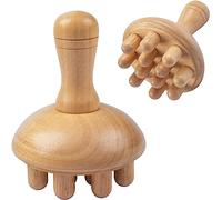 Massaggiatore a funghi in legno, strumento di massaggio manuale per terapia del legno, anticellulite, tarli, drenaggio linfatico, sollievo dalla tensione muscolare, uso