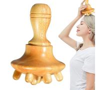 Massaggiatore a funghi - Strumento per massaggio in legno naturale per modellare il corpo, strumento massaggiante a di fungo in faggio con manico in legno, strumento manuale per massaggio in
