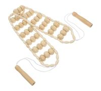 Massaggiatore a Rulli in Legno per Schiena, Collo e Braccia | Portatile per Viaggio e Ufficio, Beige, Riduce Stress e Favorisce Relax, per Conducenti e Genitori