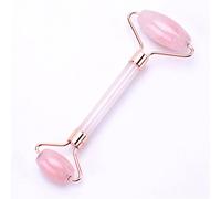 Massaggiatore a rullo di giada al quarzo for il sollevamento del viso Rulli di cristallo for la cura della pelle delle rughe della cellulite di pietra rosa Strumento 1 pezzo (Color : A)