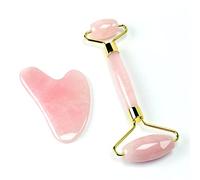 Massaggiatore a rullo di giada al quarzo for il sollevamento del viso Rulli di cristallo for la cura della pelle delle rughe della cellulite di pietra rosa Strumento 1 pezzo (Color : B)