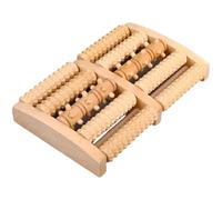 Massaggiatore a rullo per piedi in legno, massaggiatore per piedi a 5 file con design a forma di arco, strumento portatile per la salute del piede per supporto della circolazione, ciuccio per disagio