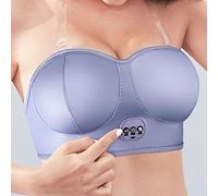 Massaggiatore al seno, massaggiatore elettrico senza fili, cura del seno portatile e prevenzione delle malattie del seno rilassanti reggiseno massaggio, con riscaldamento 5 modalità di regolazione a