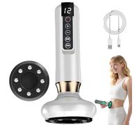 Massaggiatore Anticellulite - Con 8 Sfere In Acciaio, Dispositivo Per Massaggio Che Stimola I Meridiani Energetici, 12 Livelli Di Intensità Regolabili, Timer Di 20min, Per Addome, Vita White