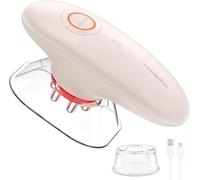 Massaggiatore Anticellulite Elettrico Professionale, con Massaggio a Ventosa, EMS e Luce Rossa, 3 Livelli Regolabili, 2 Coppette, per Corpo e Viso, Effetto Lifting, Rassodante e Circolazione, Rosa