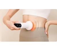 Massaggiatore anticellulite, massaggiatore elettrico cellulite con 5 testine massaggianti, 3 modalità di massaggio, 6 livelli di intensità, dispositivo di riscaldamento a batteria cellulite per addome