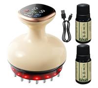 Massaggiatore anticellulite portatile,Massaggiatore riduttore di cellulite - Massaggio con microcorrenti, riduttore di grasso wireless e spazzola facciale con luce rossa per tutto il corpo