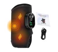 Massaggiatore Caviglia Riscaldato Wireless con Vibrazione - Tutore Elettrico Supporto Tendine Achille | 6 Livelli Calore 3 Modalità Ricaricabile per Gonfiore Distorsione Rigidità, Regalo Uomo Donna