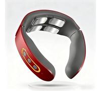 Massaggiatore Cervicale 11-in-1 - Rilassa i Muscoli Del Collo in Soli 15 Minuti, Sempre e Ovunque (Rosso)