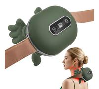 Massaggiatore Cervicale 4D, Massaggiatore Schiena e Collo con 3 Impostazioni di Massaggio e Calore, Tasti Touch, Massaggiatore Elettrico Shiatsu Portatile per Sollievo Muscolare e Rilassamento