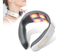 Massaggiatore Cervicale, 6 Modalita 9 livelli Massaggiatore Collo Schiena, Massaggio a Impulsi a 4 Teste e Funzione di Riscaldamento a Temperatura Costante, per Alleviare il Dolore al Collo