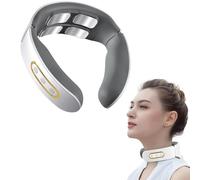 Massaggiatore Cervicale, 6 Modalita 9 livelli Massaggiatore Collo Schiena, Massaggio a Impulsi a 4 Teste e Funzione di Riscaldamento a Temperatura Costante, per Alleviare il Dolore al Collo