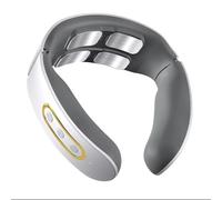 Massaggiatore Cervicale, 6 Modalita 9 livelli Massaggiatore Collo Schiena, Massaggio a Impulsi a 4 Teste e Funzione di Riscaldamento a Temperatura Costante, per Alleviare il Dolore al Collo