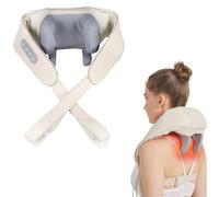 Massaggiatore Cervicale, 6D Massaggiatore Collo Cervicale e Spalle con Riscaldamento a 42°C, 2 Modalità e 3 Livelli Impulsi Elettromagnetici Massaggiatore per Uso Domestico in Ufficio