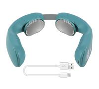 Massaggiatore Cervicale Calore e Stimolazione Magnetica ABS | Muscoli del Collo e Zona Cervicale, 12W 5V, Azzurro Chiaro, Ufficio e Pause Viaggio