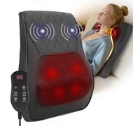 Massaggiatore cervicale con calore, 3D Knet, cuscino massaggiante Shiatsu per alleviare il dolore, massaggiatore per il collo a 3 velocità, 2 direzioni, cuscino elettrico massaggiante per collo