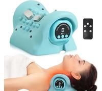 Massaggiatore cervicale con calore, massaggiatore EMS, cuscino massaggiante senza fili con temperatura costante, 3 modalità, 6 frequenze regolabili per il collo per alleviare il dolore