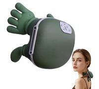 Massaggiatore cervicale con dita, massaggiatore riscaldato bionico con massaggio 4D, design realistico del massaggio del palmo per rilassarsi, alleviare il dolore e lenire i muscoli doloranti, collo e