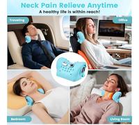 Massaggiatore Cervicale Elettrico con Calore, 2025 Nuovo EMS Massaggiatore Collo Ergonomico, Massaggiatore Senza Fili per Schiena Cervicale Collo Rimedi per Regalo Donna Utile