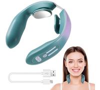 Massaggiatore Cervicale Intelligente in ABS 12w 5v per Collo | Modalità Multiple, Stimolazione Magnetica, per Ufficio e Recupero Post Allenamento, Azzurro