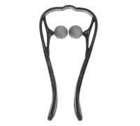 Massaggiatore Cervicale Manuale Ergonomico Regolabile per Collo Nero | Design Portatile, Materiali Pp e Tpr, Delicato sulla Pelle, Leggero e Pratico per Uso Quotidiano