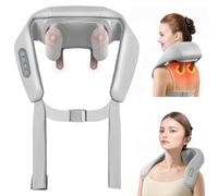 Massaggiatore cervicale per dolore al collo, massaggiatore Shiatsu senza fili per schiena e spalle con calore, massaggio muscolare 6D a scatto, per casa, auto, ufficio (B)