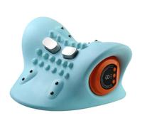 Massaggiatore cervicale portatile con calore, impulso EMS, 3 modalità, 6 livelli di intensità, 3 livelli di calore e vibrazione, forte terapia della forza di attacco, design ergonomico, ricarica
