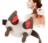 Massaggiatore cervicale riscaldato bionico, design che simula la mano umana, massaggio elettrico a impastamento per collo e spalle, massaggio dei tessuti profondi con calore, rilassamento dei muscoli