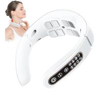 Massaggiatore cervicale senza fili, massaggiatore intelligente per il collo con calore, 42 °C, impacco caldo a 8 testa, massaggiatore intelligente per il collo per alleviare il dolore, per casa,