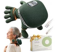 Massaggiatore collo 4D con calore, massaggio Shiatsu profondo come mani reali, ricaricabile senza fili per spalle e schiena, ideale per casa, ufficio e viaggi - Verde