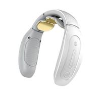 Massaggiatore Collo Elettrico Portatile Massaggiatore Collo Intelligente Impulso Elettrico Massaggiatore Cervicale Regalo per Uomo Donna A