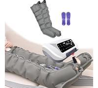 Massaggiatore Compressione d'Aria 6 Cavità, per Braccio Vita Gambe, Pressoterapia Linfodrenaggio, Dolori Muscolari e Edema, Migliora la Circolazione Sanguigna