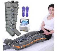 Massaggiatore Compressione D'Aria per Gambali E Addome, 8 Camere D'aria Pressoterapia Linfodrenaggio, Elettrico Stivali per Il Recuper, Funzione Di Cronometraggio, Pression Réglable