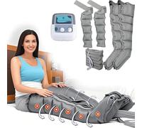 Massaggiatore Compressione D'Aria Per Gambali E Addome, Presso Terapia Gambe Linfodrenante, Pressoterapia Per Casa, Dolori Muscolari E Edema, Funzione Timer Regolabile