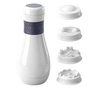 Massaggiatore con 4 testine massaggianti, massaggiatore per piedi a 6 marce, massaggio vibrante ad alta frequenza, massaggiatore per il collo, allevia l'affaticamento e il rilassamento muscolare