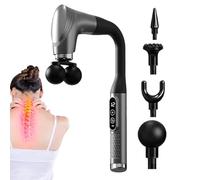 Massaggiatore con calore, dispositivo di vibrazione elettrico, con massaggiatore per schiena wireless in tessuto profondo con manico allungato, per uomini, donne, mamma, papà, mariti, collo, spalle e
