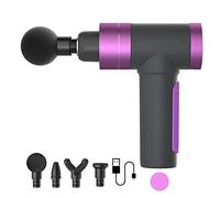 Massaggiatore con pulsante touch screen da 2000 mAh Massaggiatore per terapia di rilassamento Pistola a percussione Vibrazione Massaggiatore muscolare (rosa)