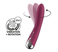 SATISFYER - SPINNING VIBE 1 VIBRATORE G-SPOT ROTATOR ROSSO - ROSSO