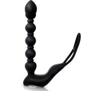Massaggiatore corpo multifunzione dal design ad anello; dotato di ricarica USB, telecomando wireless e 10 modalità.